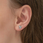 Boucles d'oreilles à tige en argent pour femme